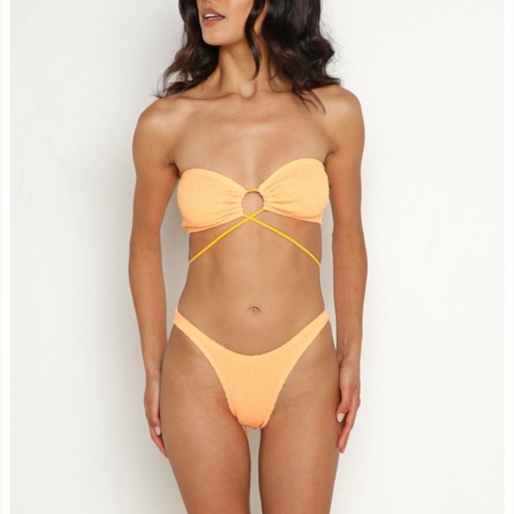 Bond-Eye Margarita Bandeau Bikini Top and Scene Brief Bikini Bottom